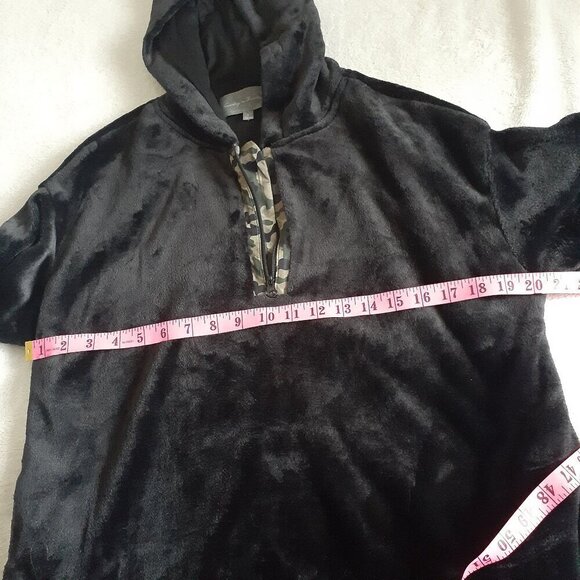 Anthropologie Sunday In Brooklyn Women's S Kelyn Cozy Black Hooded Pullover - Picture 10 of 11